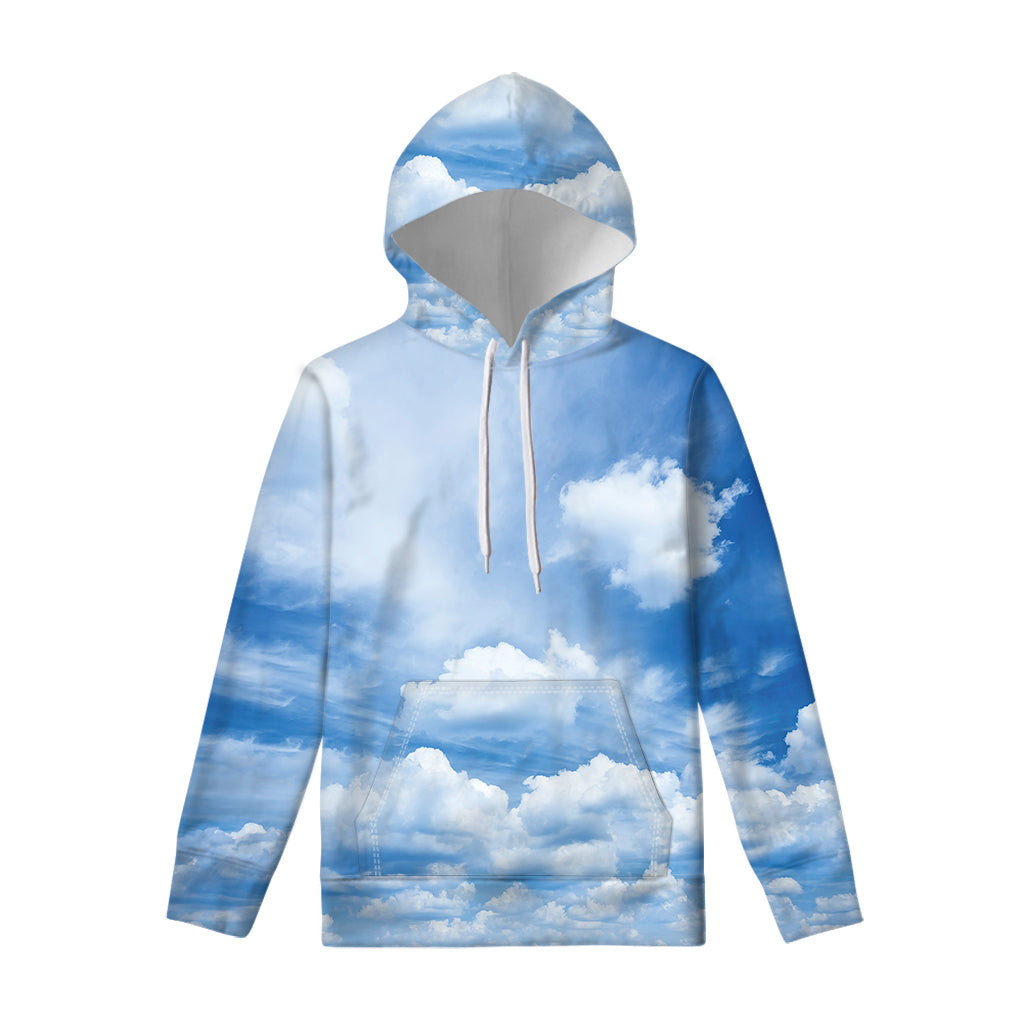 Sky Cloud Print Pullover Hoodie