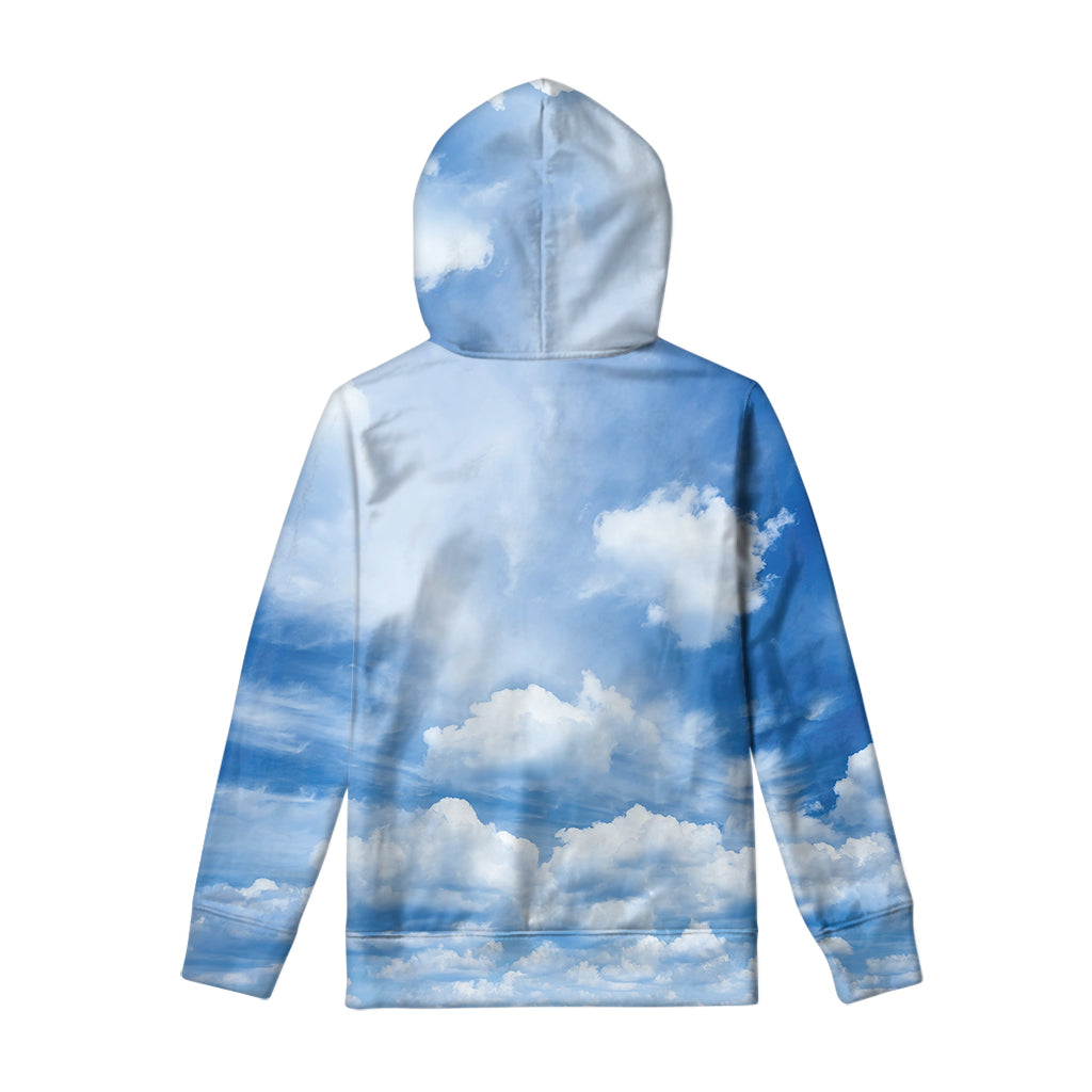 Sky Cloud Print Pullover Hoodie