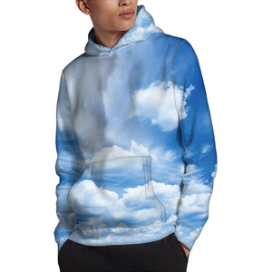 Sky Cloud Print Pullover Hoodie