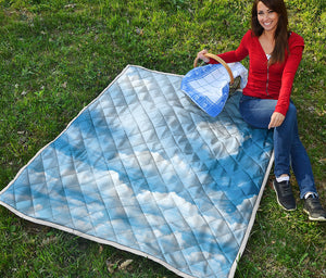 Sky Cloud Print Quilt