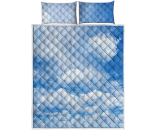 Sky Cloud Print Quilt Bed Set