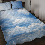 Sky Cloud Print Quilt Bed Set