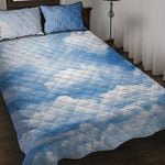 Sky Cloud Print Quilt Bed Set