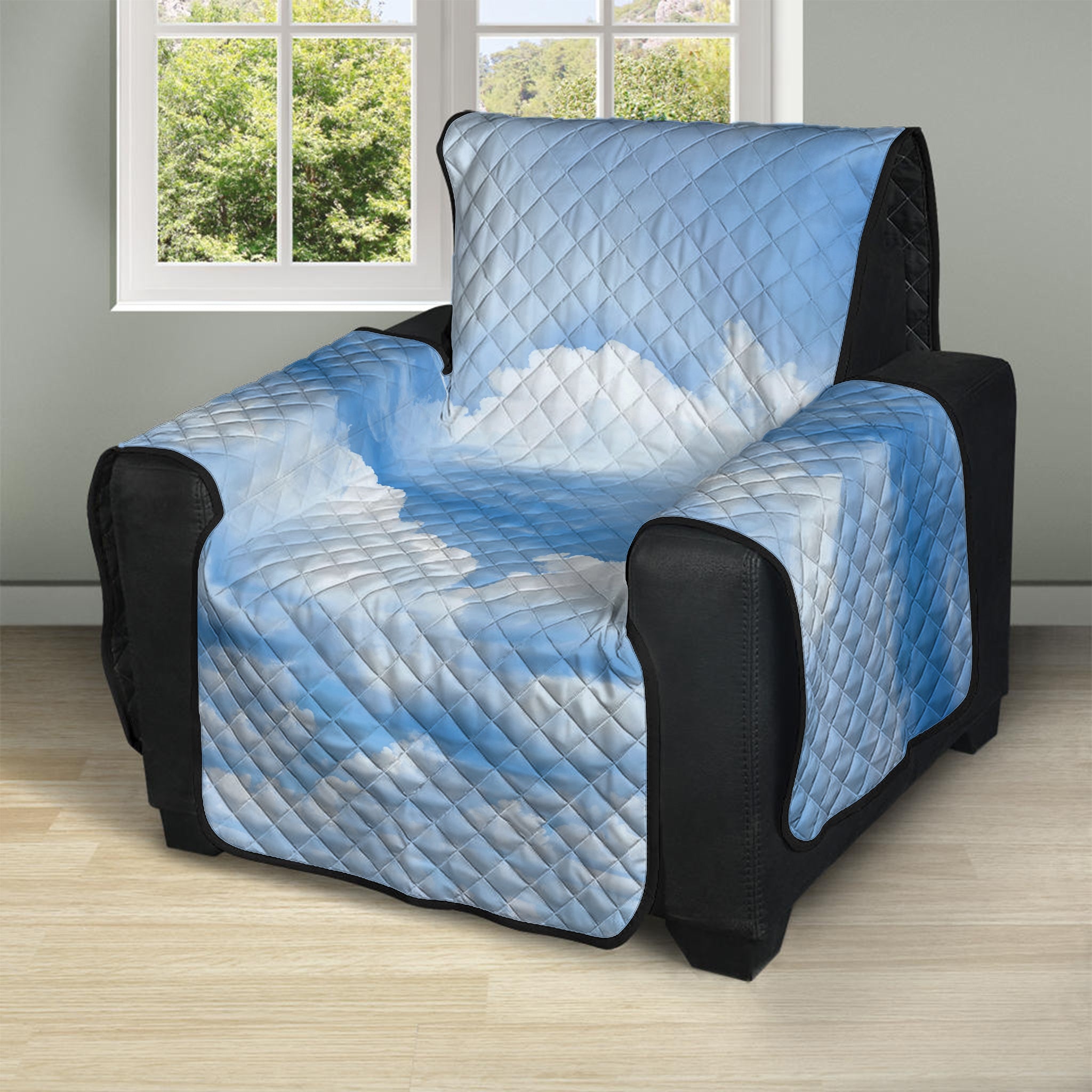 Sky Cloud Print Recliner Protector