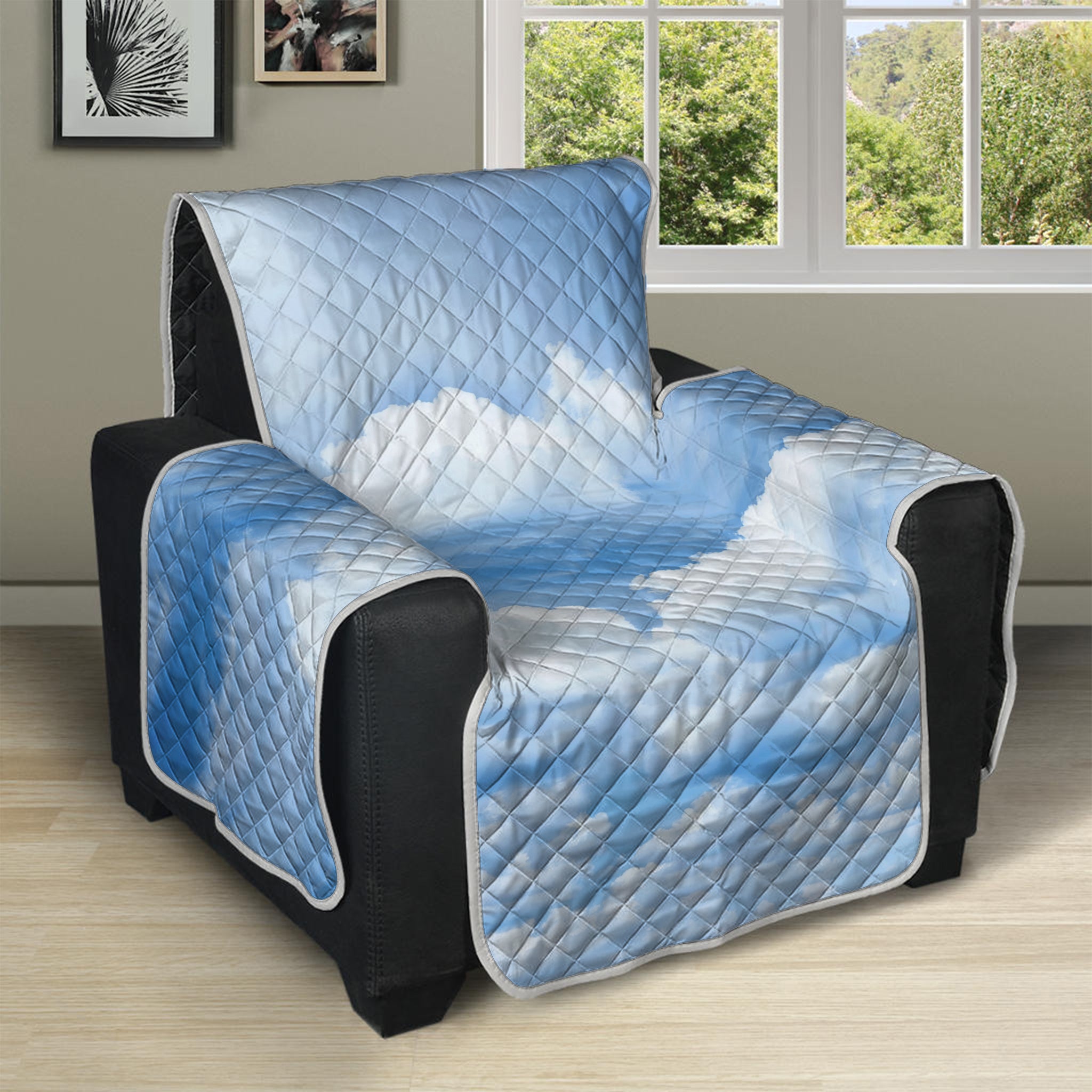 Sky Cloud Print Recliner Protector