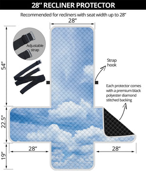 Sky Cloud Print Recliner Protector