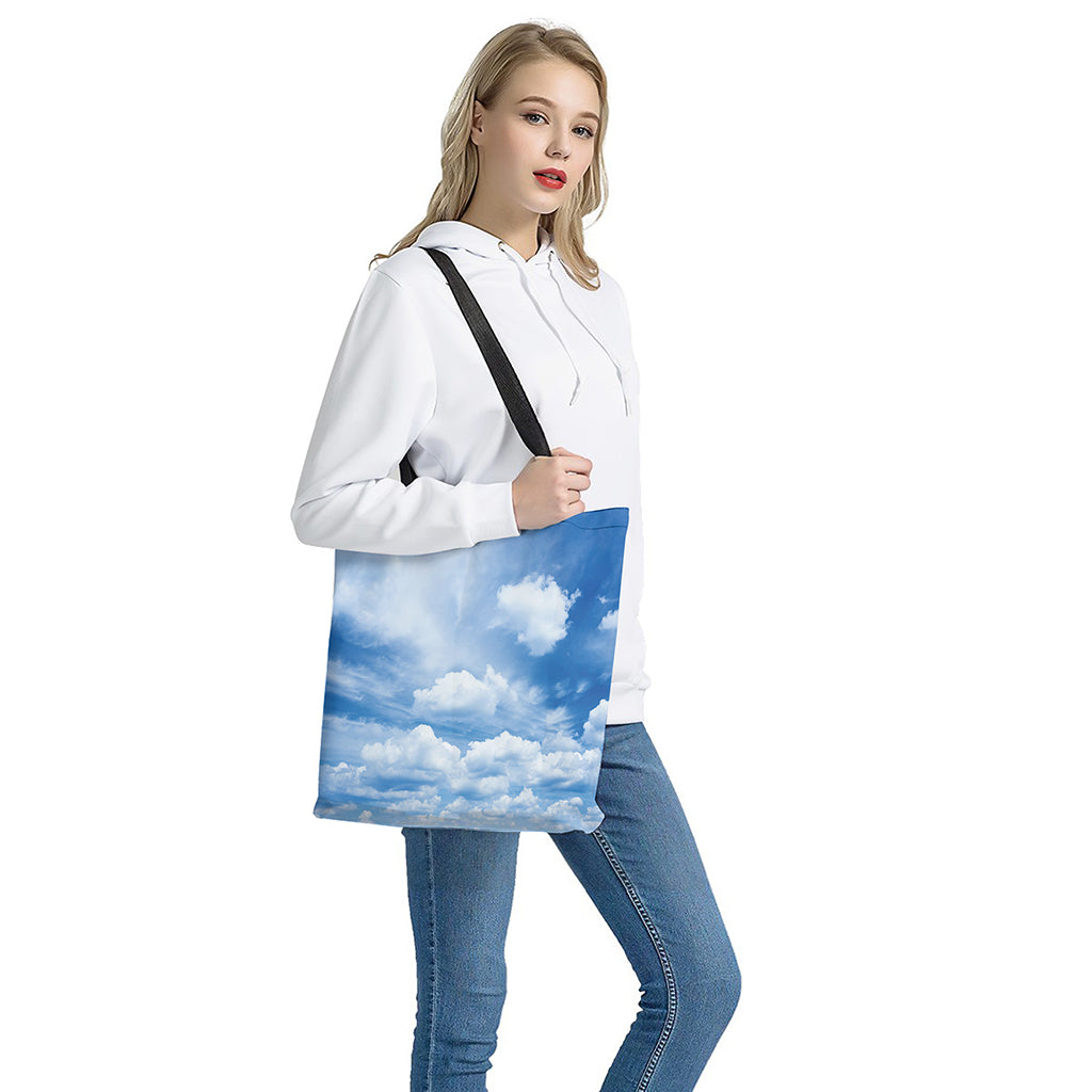 Sky Cloud Print Tote Bag