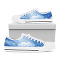 Sky Cloud Print White Low Top Sneakers