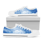 Sky Cloud Print White Low Top Shoes