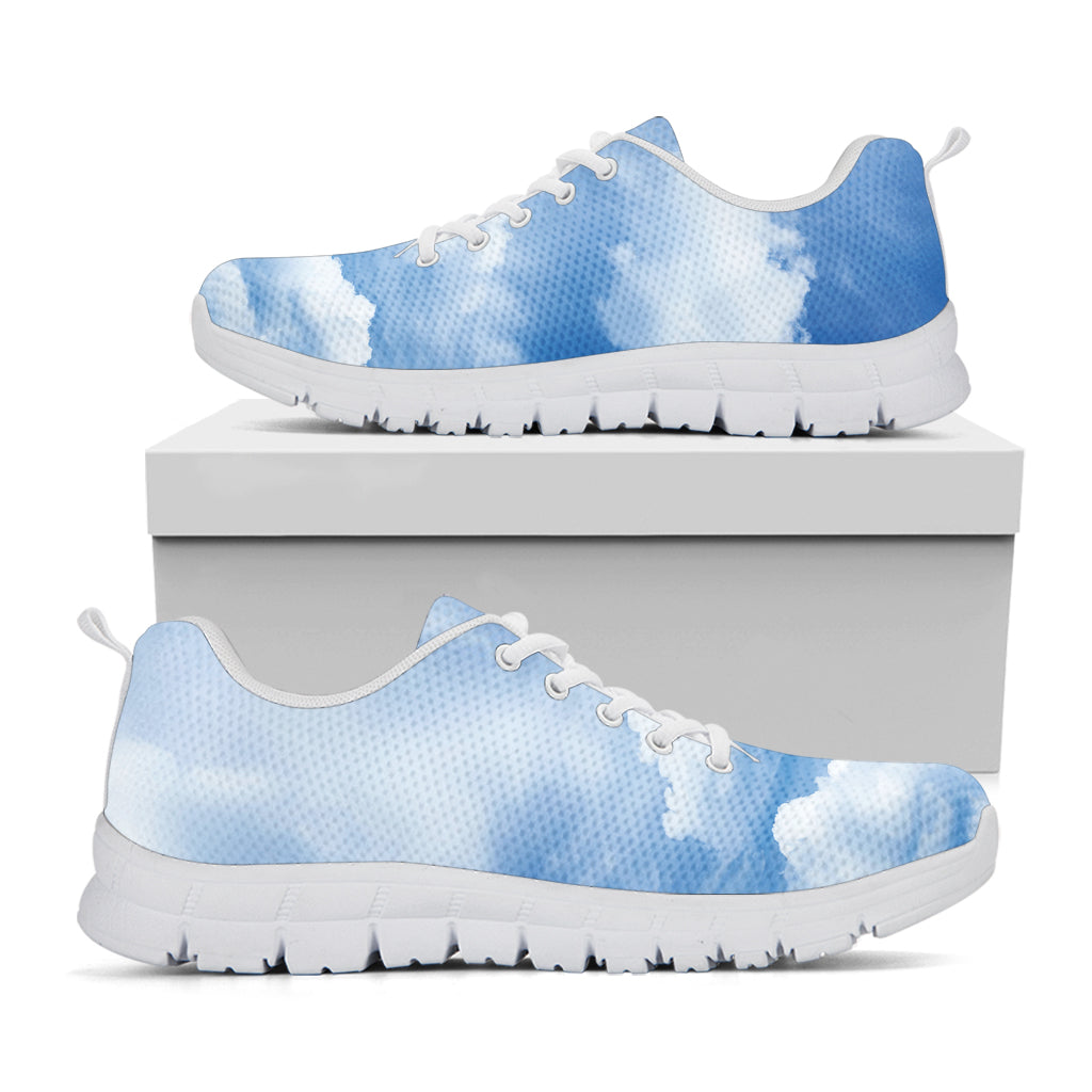 Sky Cloud Print White Sneakers
