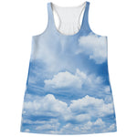 Sky Cloud Print Women's Racerback Tank Top