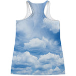 Sky Cloud Print Women's Racerback Tank Top