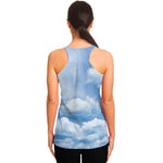 Sky Cloud Print Women's Racerback Tank Top