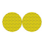 Sleeping Bear Emoji Pattern Print Car Coasters