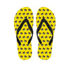 Sleeping Bear Emoji Pattern Print Flip Flops