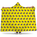 Sleeping Bear Emoji Pattern Print Hooded Blanket