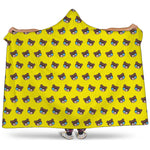 Sleeping Bear Emoji Pattern Print Hooded Blanket