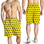 Sleeping Bear Emoji Pattern Print Men's Shorts