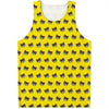 Sleeping Bear Emoji Pattern Print Men's Tank Top