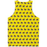 Sleeping Bear Emoji Pattern Print Men's Tank Top