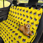 Sleeping Bear Emoji Pattern Print Pet Car Back Seat Cover