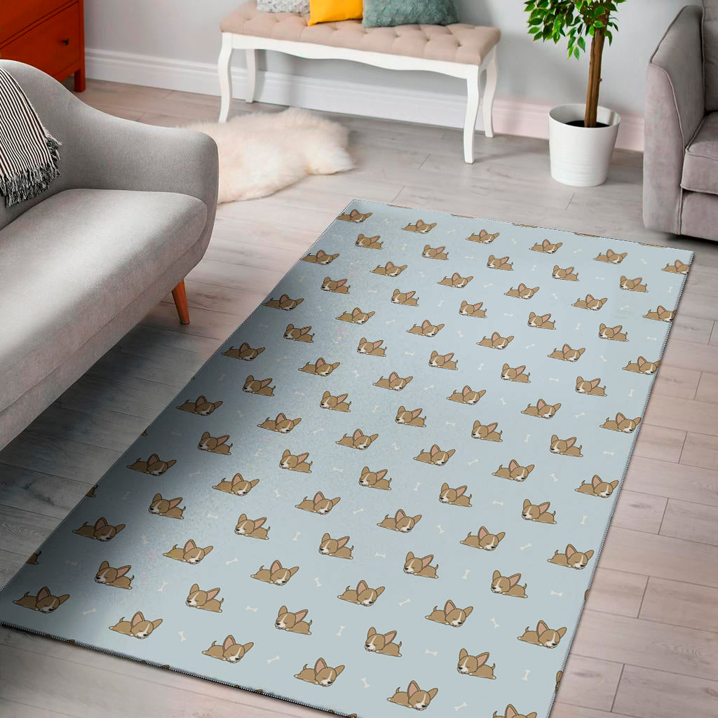 Sleeping Chihuahua Pattern Print Area Rug