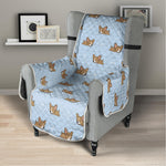 Sleeping Chihuahua Pattern Print Armchair Protector