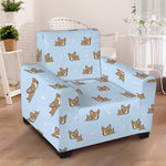 Sleeping Chihuahua Pattern Print Armchair Slipcover