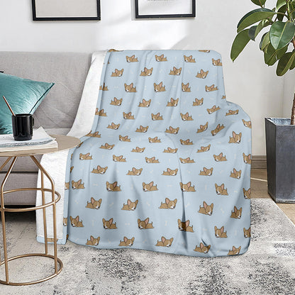 Sleeping Chihuahua Pattern Print Blanket