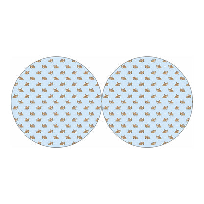 Sleeping Chihuahua Pattern Print Car Coasters