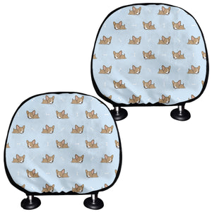 Sleeping Chihuahua Pattern Print Car Headrest Covers