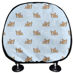 Sleeping Chihuahua Pattern Print Car Headrest Covers