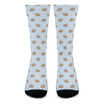 Sleeping Chihuahua Pattern Print Crew Socks