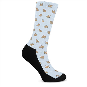 Sleeping Chihuahua Pattern Print Crew Socks