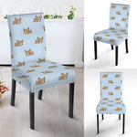 Sleeping Chihuahua Pattern Print Dining Chair Slipcover