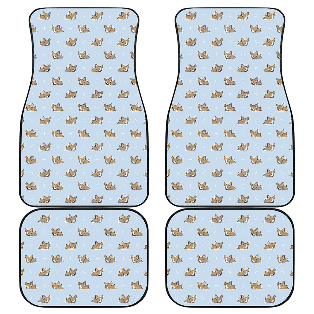 Sleeping Chihuahua Pattern Print Front and Back Car Floor Mats