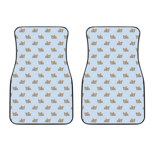 Sleeping Chihuahua Pattern Print Front Car Floor Mats