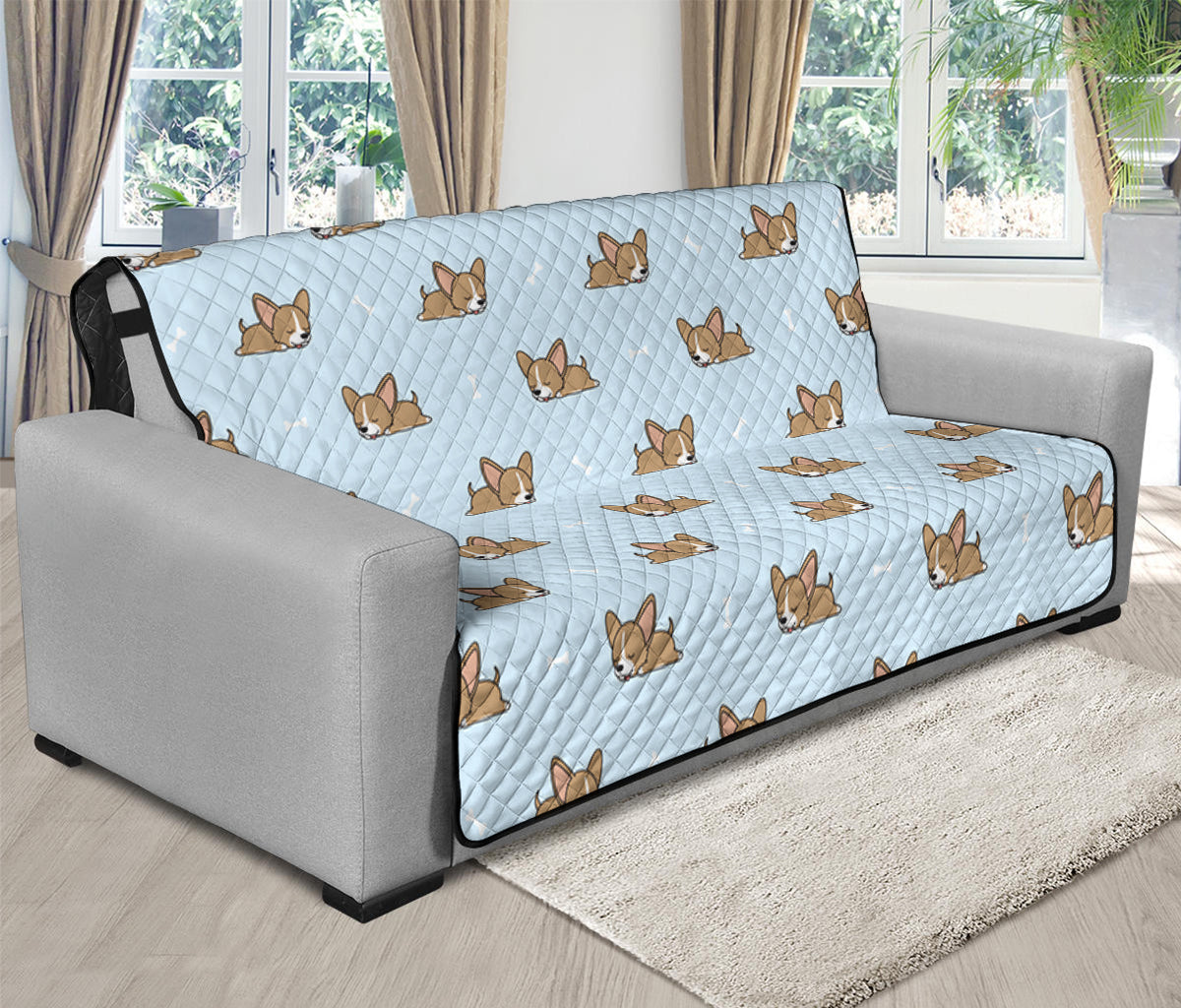 Sleeping Chihuahua Pattern Print Futon Protector