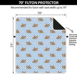 Sleeping Chihuahua Pattern Print Futon Protector