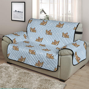 Sleeping Chihuahua Pattern Print Half Sofa Protector