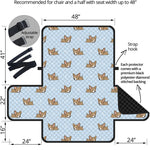 Sleeping Chihuahua Pattern Print Half Sofa Protector