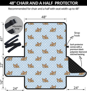 Sleeping Chihuahua Pattern Print Half Sofa Protector