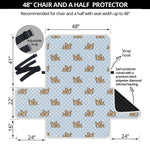 Sleeping Chihuahua Pattern Print Half Sofa Protector