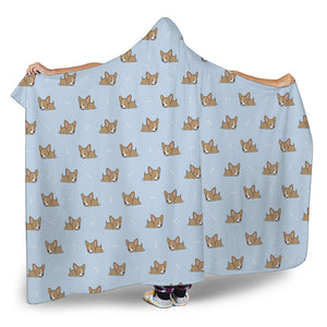 Sleeping Chihuahua Pattern Print Hooded Blanket