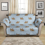 Sleeping Chihuahua Pattern Print Loveseat Protector