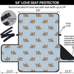 Sleeping Chihuahua Pattern Print Loveseat Protector