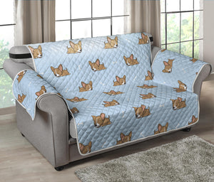 Sleeping Chihuahua Pattern Print Loveseat Protector