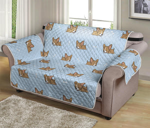 Sleeping Chihuahua Pattern Print Loveseat Protector