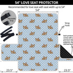 Sleeping Chihuahua Pattern Print Loveseat Protector