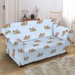 Sleeping Chihuahua Pattern Print Loveseat Slipcover